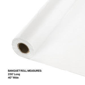 250 ft by 40 inch White Banquet Roll