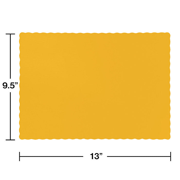 Bulk 600ct School Bus Yellow Paper Placemats 