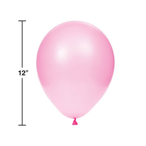 Latex Balloons 12" Candy Pink, 15 ct Party Decoration