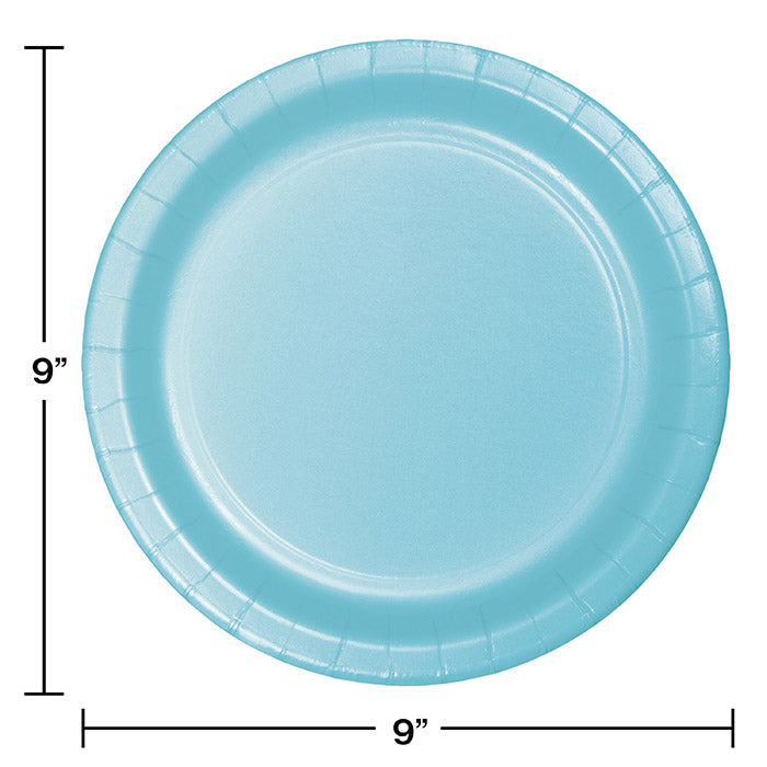 Bulk 240ct Pastel Blue Sturdy Style 8.75 inch 8.75 inch Dinner Plates 