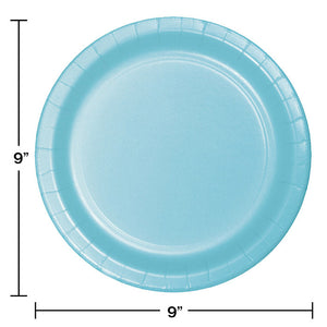 240ct Bulk Pastel Blue Sturdy Style Dinner Plates