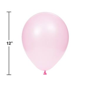 Latex Balloons 12" Cl Pink, 15 ct Party Decoration