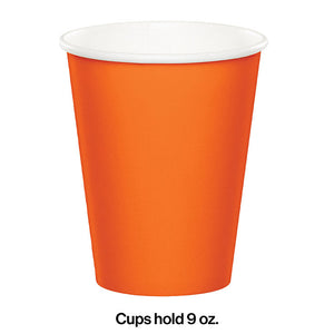 240ct Bulk Sunkissed Orange 9 oz Hot & Cold Cups