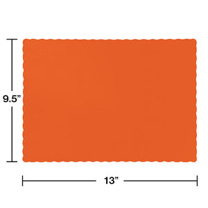 600ct Bulk Sunkissed Orange Paper Placemats