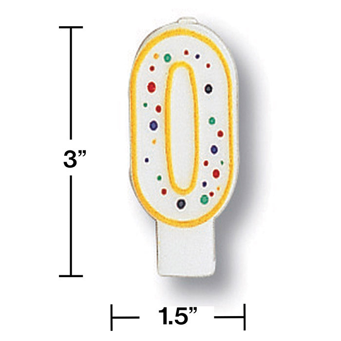6ct Bulk Polka Dot #0 Candles