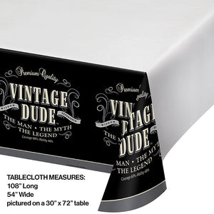 6ct Bulk Vintage Dude Table Covers