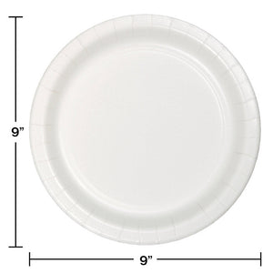 White Dinner Plate, 24 ct Party Decoration