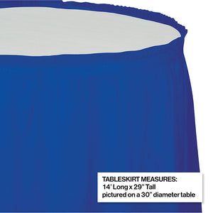 6ct Bulk Cobalt Blue Plastic Tableskirt