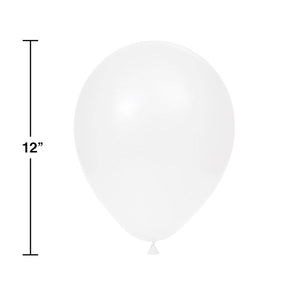 Latex Balloons 12" White, 15 ct Party Decoration