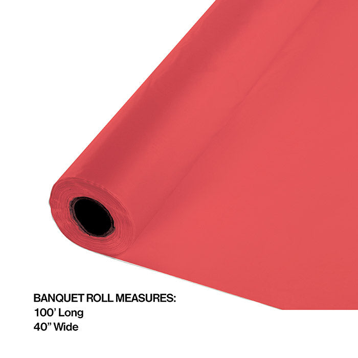 100 ft by 40 inch Coral Banquet Table Roll