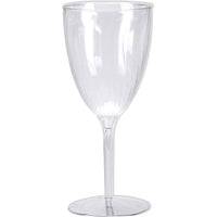 Bulk 96ct Clear 8 oz Plastic Wine Glasses 
