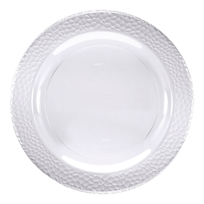 120ct Bulk Clear Pebble Plastic Banquet Plates