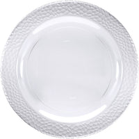120ct Bulk Clear Pebble Plastic Dinner Plates