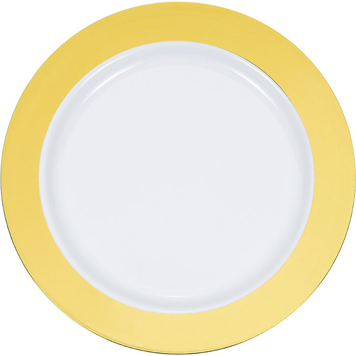 120ct Bulk Gold Rim Plastic Dessert Plates