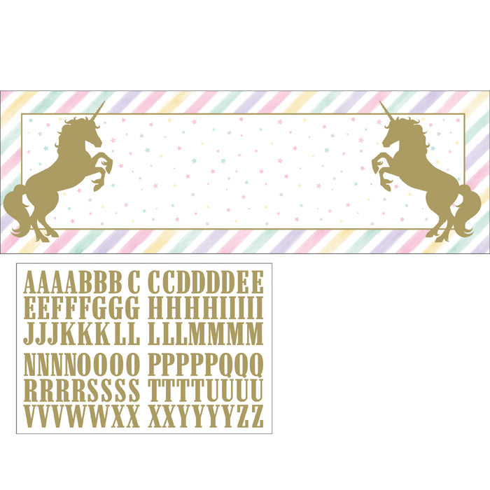 Unicorn Sparkle Giant Party Banner With Stickers by Creative Converting
