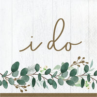 192ct Bulk Eucalyptus I Do Luncheon Napkins