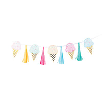 6ct Bulk Ice Cream Party Tassel Banners