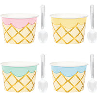 96ct Bulk Ice Cream Party Treat Cups with Spoons
