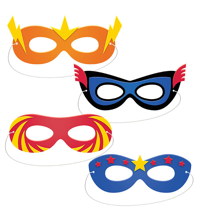 Superhero Party Foam Masks 4ct by Creative Converting