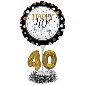 4ct Bulk 40th Birthday Balloon Centerpiece Kits