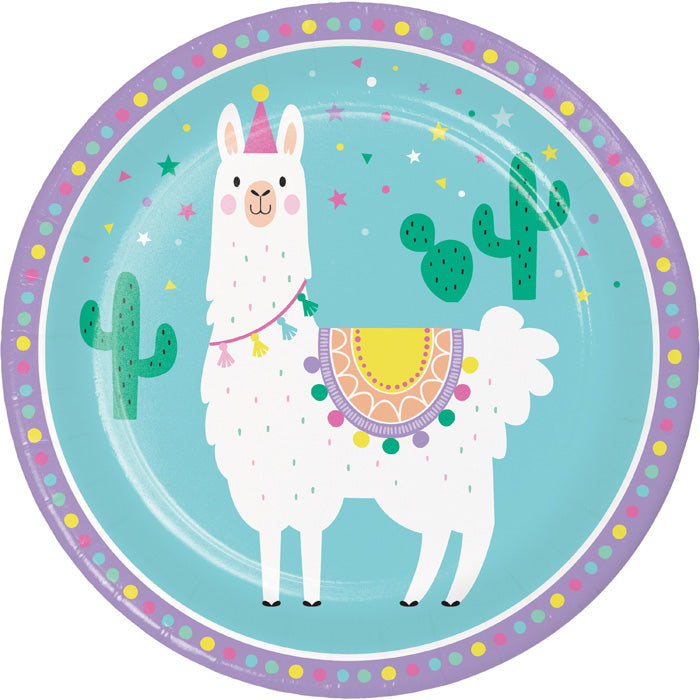 96ct Bulk Llama Party Dinner Plates by Creative Converting