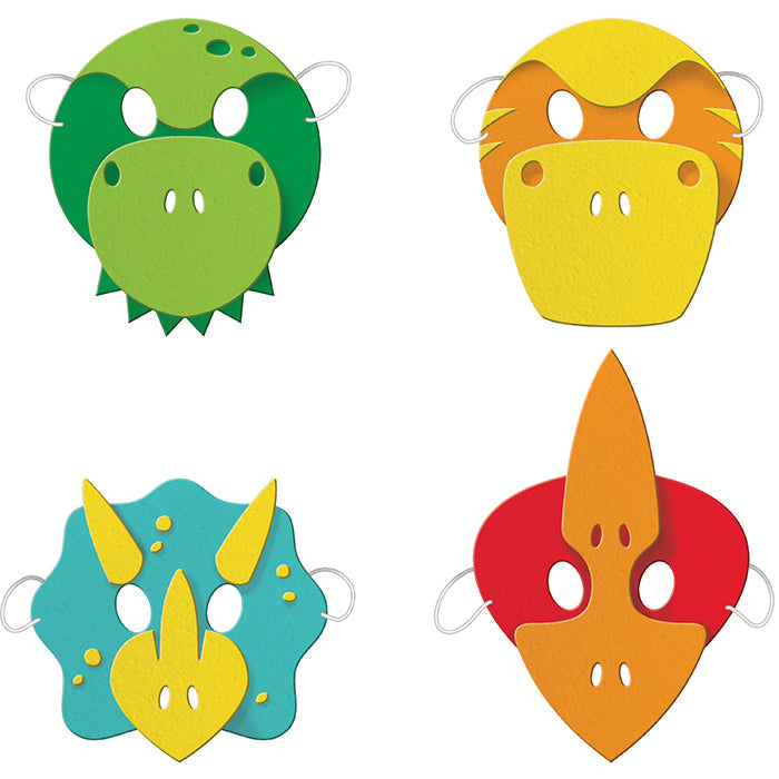 Boy Dino Party Foam Masks 4ct by Creative Converting