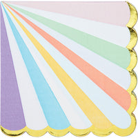 192ct Bulk Pastel Celebrations Scalloped Luncheon Napkins