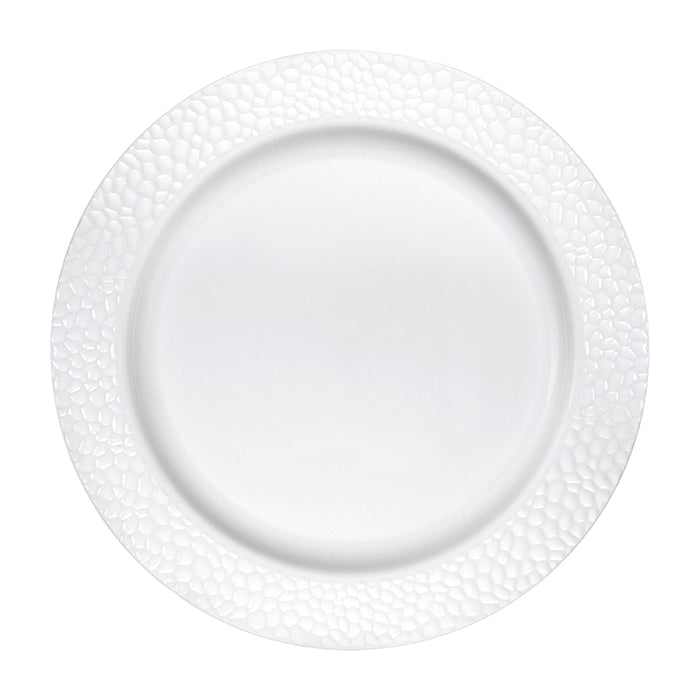 120ct Bulk Pearl Pebble Plastic Banquet Plates