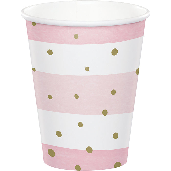 96ct Bulk Pink and Gold Celebration Cups
