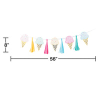 6ct Bulk Ice Cream Party Tassel Banners