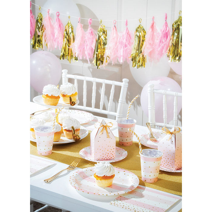 96ct Bulk Pink and Gold Celebration Cups