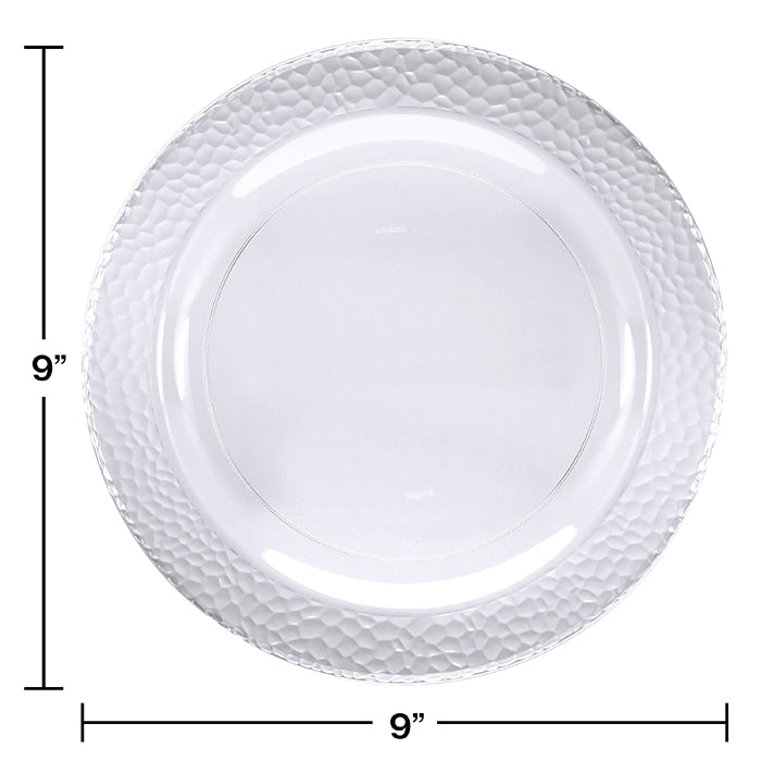 120ct Bulk Clear Pebble Plastic Dinner Plates