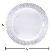 120ct Bulk Clear Pebble Plastic Banquet Plates