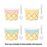 96ct Bulk Ice Cream Party Treat Cups with Spoons