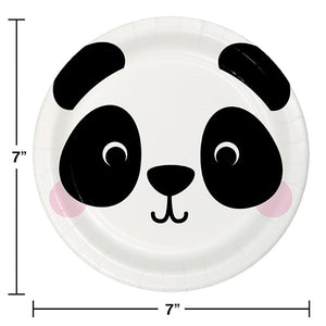 Animal Faces Dessert Plate, Panda 8ct Party Decoration