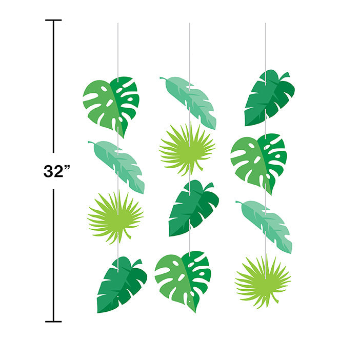 36ct Bulk Jungle Leaf Hanging Cutouts