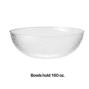 12ct Bulk Clear Pebble 160 oz Plastic Bowls