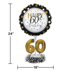 60th Birthday Balloon Centerpiece Kit Party Decoration