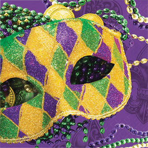 192ct Bulk Masks of Mardi Gras Luncheon Napkins
