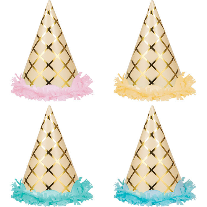48ct Bulk Ice Cream Party Party Hats by Creative Converting