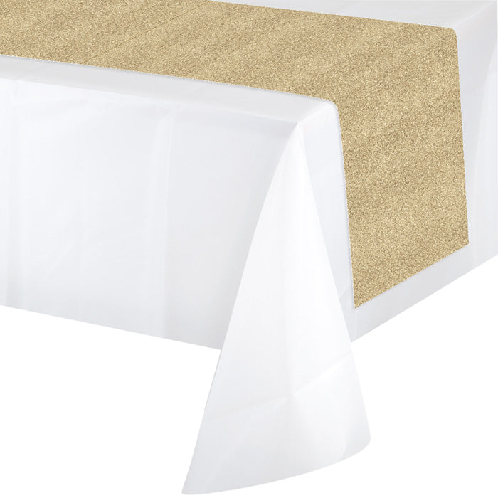 6ct Bulk Glittering Gold Table Runners by Creative Converting