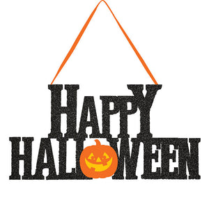 Happy Halloween Glitter Hanging Sign by Creative Converting