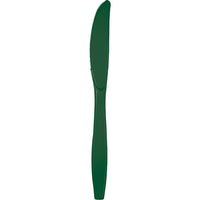 Bulk 288ct Hunter Green Plastic Knives 