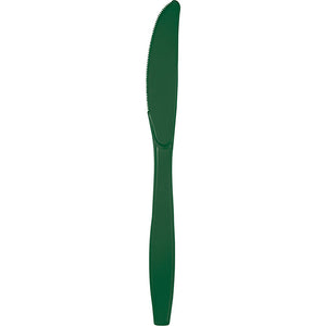 Bulk 288ct Hunter Green Plastic Knives 