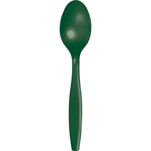 Bulk 288ct Hunter Green Plastic Spoons 