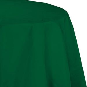 Bulk 12ct Hunter Green Round Paper Table Covers 82 inch 