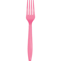 Bulk 288ct Candy Pink Plastic Forks 