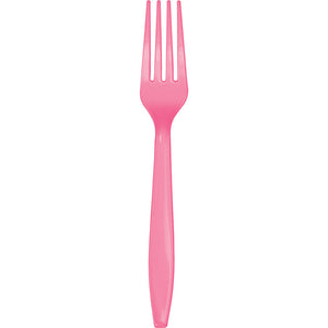 Candy Pink Plastic Forks, 24 ct by Creative Converting