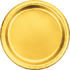 Gold Foil Dessert Plates, Pack Of 8 by Creative Converting