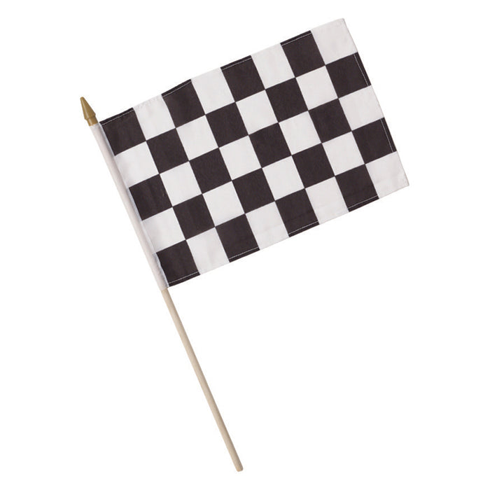 12ct Bulk Black and White Check Cloth Racing Flag